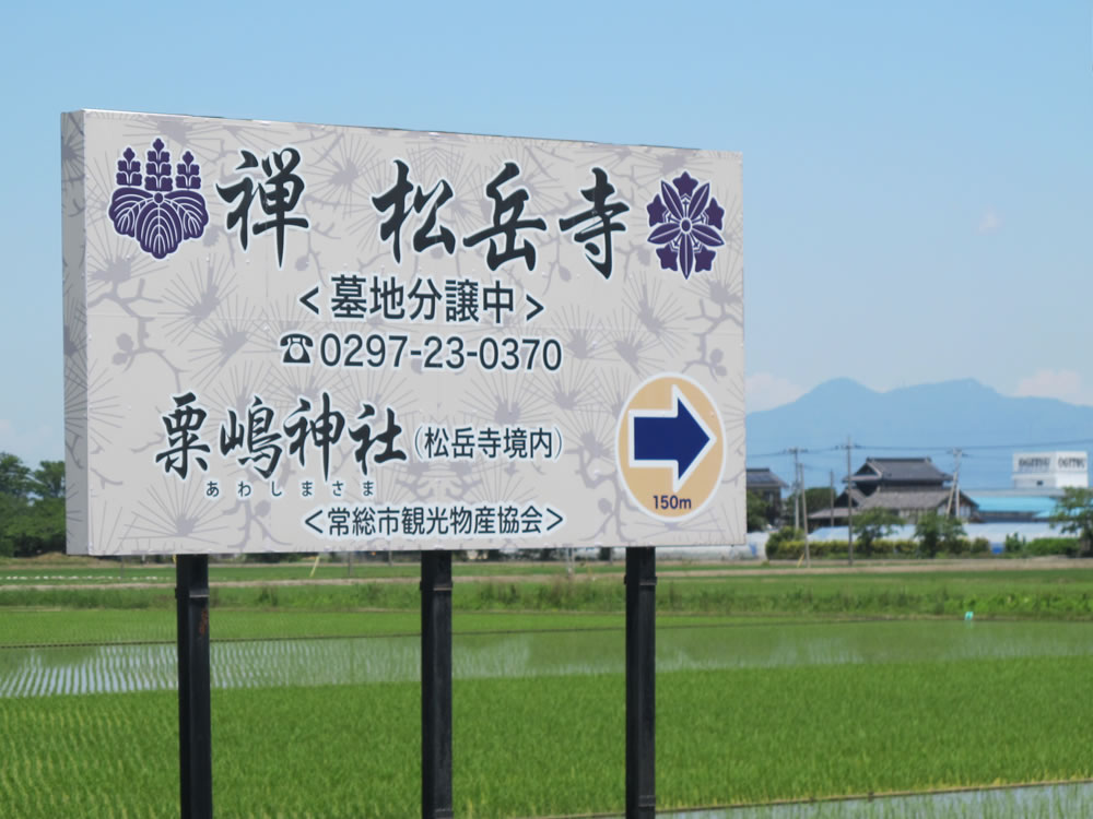 国道沿いの案内板